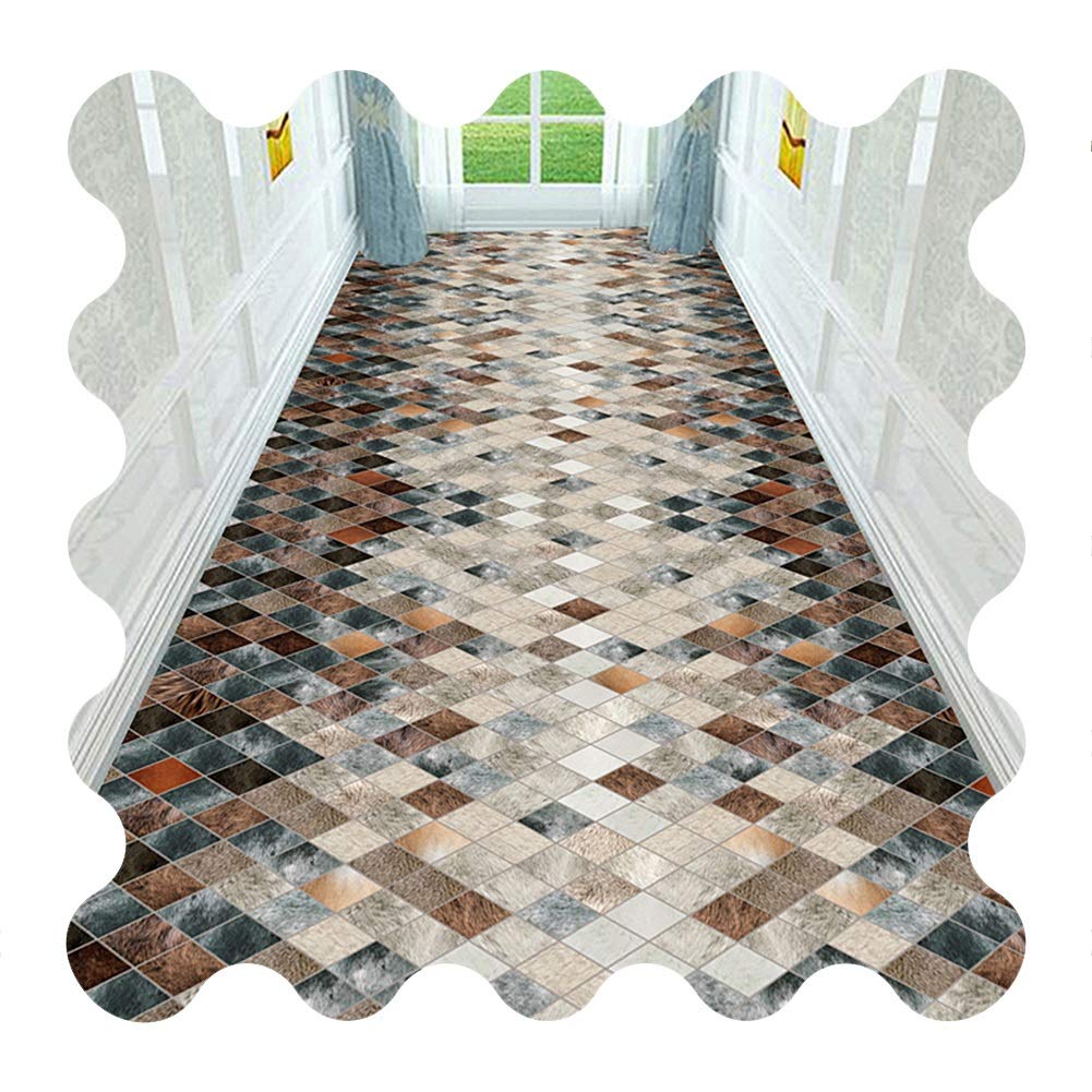 Tapis couloir design Europe du Nord antidérapant taille 1.1x3m