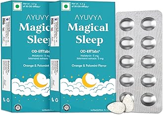 Ayuvya Magical Sleep Support Melatonin Effervescent Pills - Natural Sleep Solution| Night Time Sleep Aid & For Morning Energy, (Pack of 2) | As Seen on Shark Tank