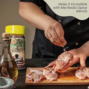 Mie Radici Lemon Basil Blend - Fresh Dried Herbs and dried lemon Juice (not rines) - No Salt or Chemicals Added - Can be Used for Chicken and Seafood Seasoning (1.2 Oz)