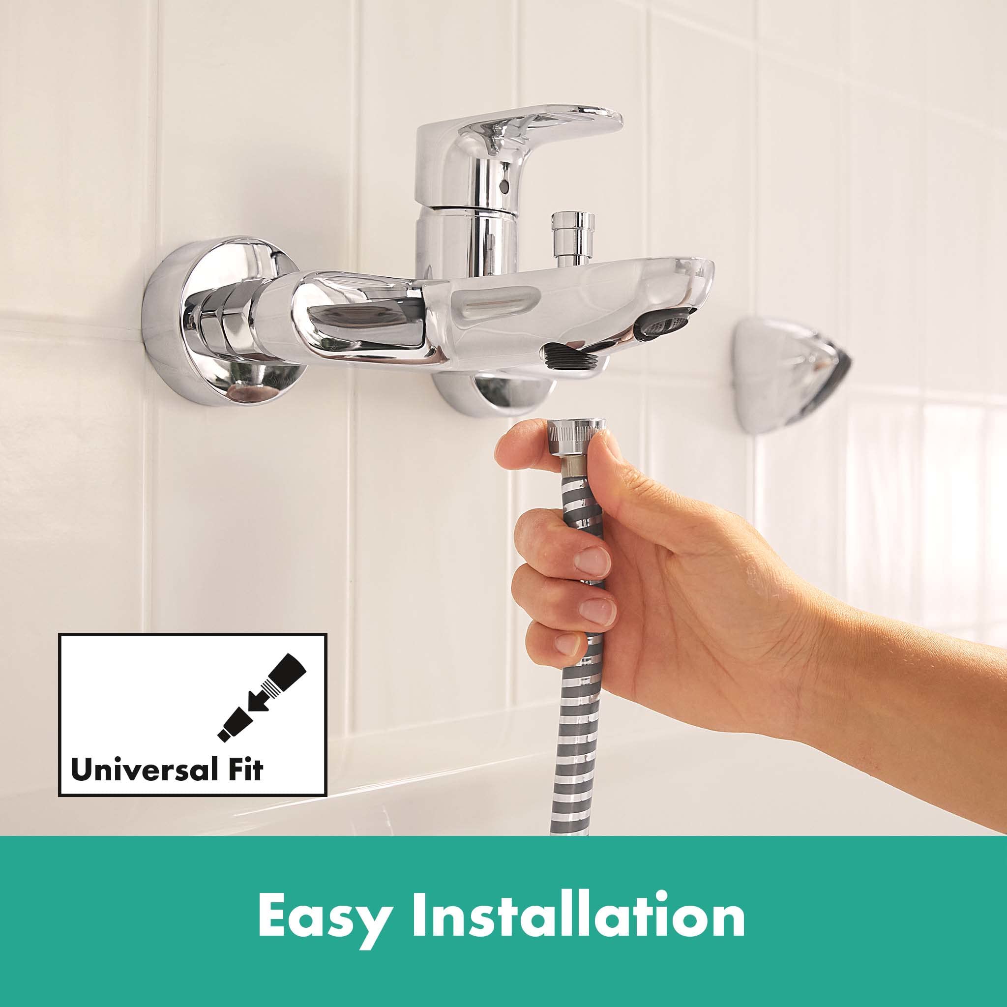 hansgrohe Rebris S Mezlador monomando de bañera visto, cromo, 72440000