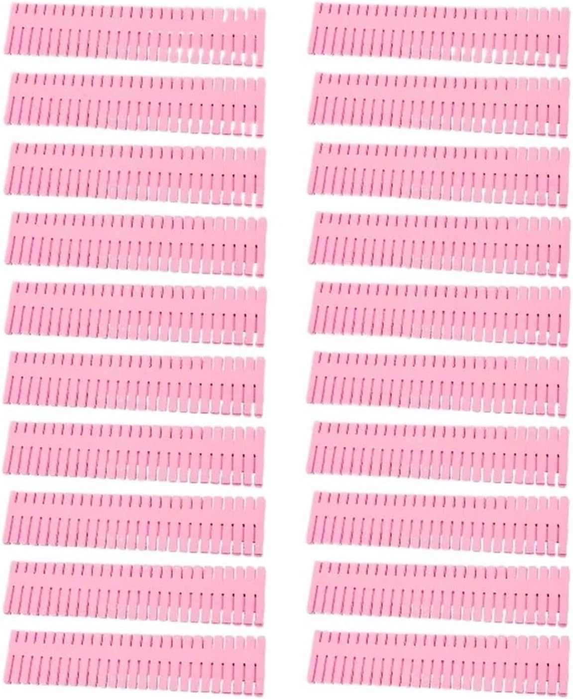 12/20/40 Pcs Adjustable Drawer Divider Storage Organizer Cabinet Separator For Socks Underwear Makeup Kitchen Dresser For Clothes(White-20PCS)