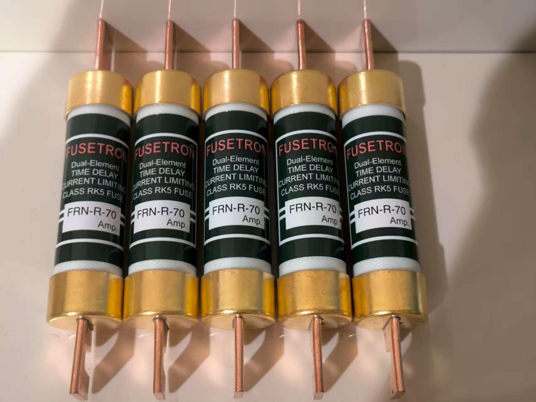 Class RK5 Time Delay Fuse, 250V 70A, FRN-R-70, Pack of 5