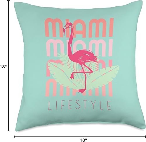 Miniatura 4 de Novedad De Recuerdo Estilo Retro De Miami Ropa Viaje Y Souvenir para Mujeres, De Miami Florida, 18 x 18 pulgadas, multicolor