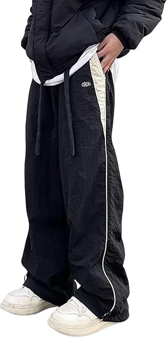 Mens Y2k Baggy Sweatpants Vintage Parachute Pants Oversized Baggy Joggers Streetwear Pants