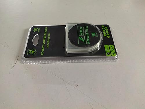 Miniatura 10 de HEADLEY TOOLS Cuchillas rotativas de 1.77 pulgadas (1.772 in), paquete de 10 unidades para Olfa, Fiskars, hoja giratoria de repuesto para