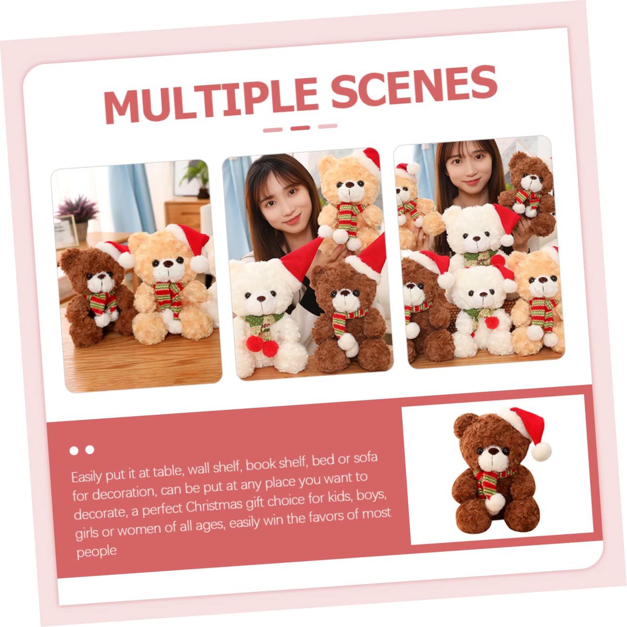 Amazon.co.jp: TENDYCOCO クリスマス クマ ぬいぐるみ 動物 子供用