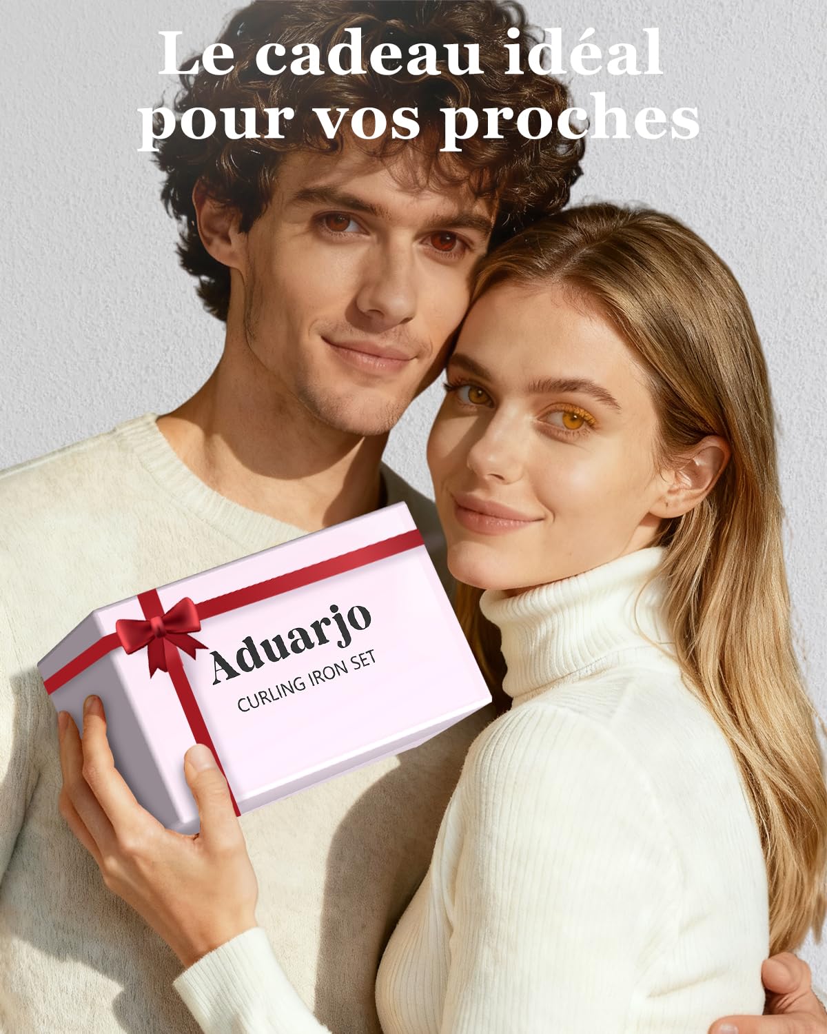 5 en 1 Fer à Boucler, Set Baguette de Bouclage avec Brosse Thermique et 4 Baguiers de Bouclage Céramique Interchangeables (0.35"-1.25'') Chauffage Rapide Double Tension Boucleur de Cheveux pour Femmes