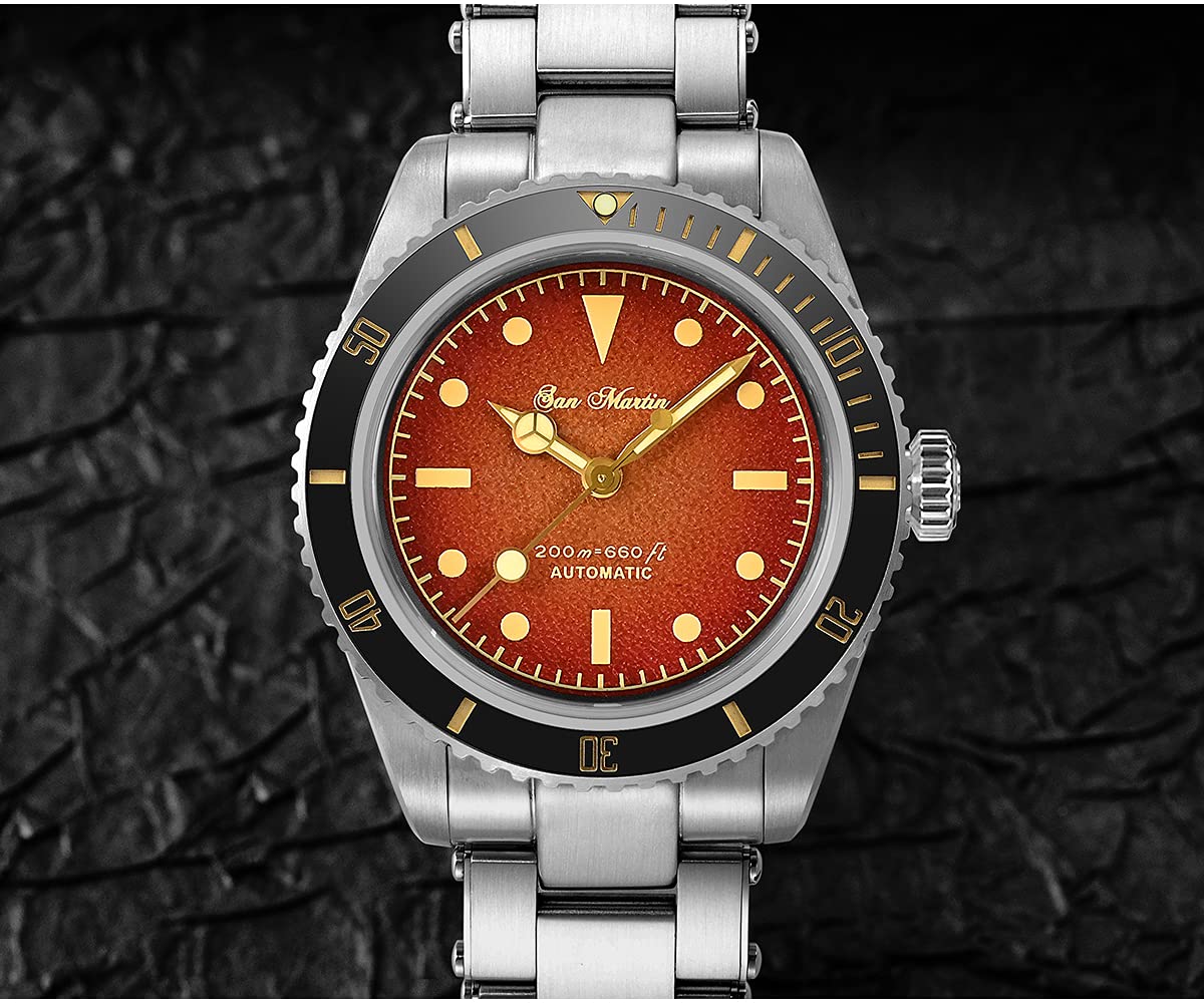 NC San Martin SN004G v2 Retro 6200 Luxus Herren Taucheruhren Saphirglas 200m wasserdichte automatische mechanische Uhr für Männer