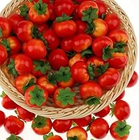 Vista 2 de Gresorth 40pcs Mini Artificial Tomate Decoración Falso Fruta Casa Fiesta Navidad DIY Material - 1.4 in