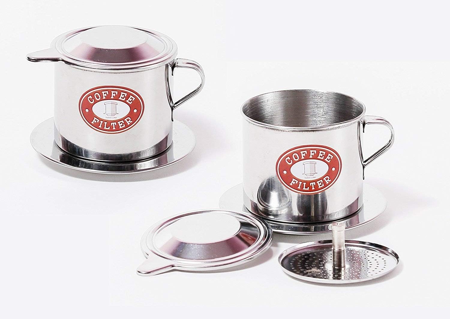 Vietnamese Coffee Phin Filter Set. This kit works well with Trung Nguyen ground Coffee beans. Sizes S to XL in 1, or 2 pack. Screw Down Insert (1, Small (6 oz)) image 5