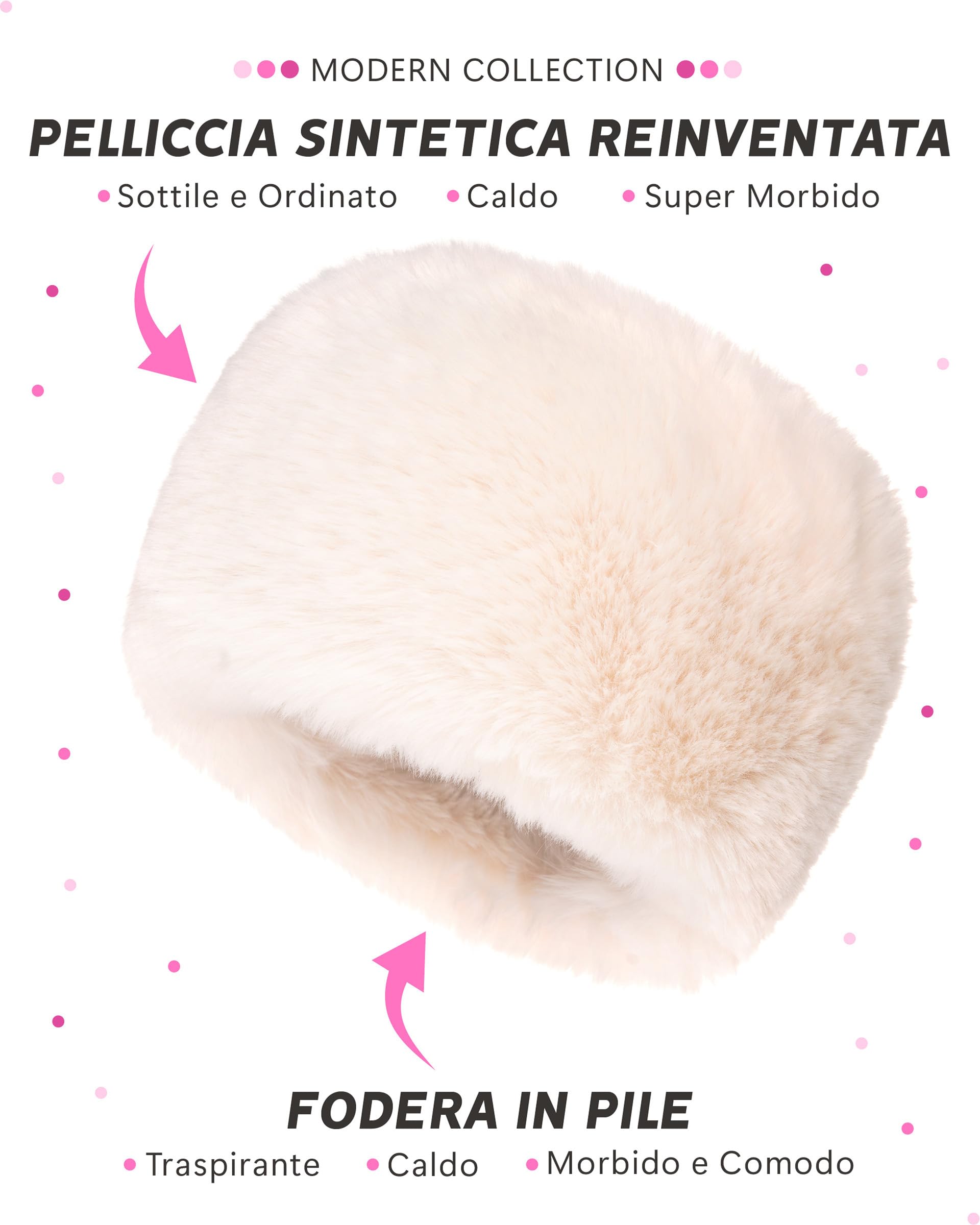 Futrzane Modern Cappello Cosacco - Colbacco da Donna Russo - Berretto Pelliccia