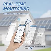 Vista 2 de Redodo Controlador de carga solar de entrada de 40 amperios MPPT 12V/24V DC con módulo Bluetooth incorporado, pantalla LCD ajustable de parámetros