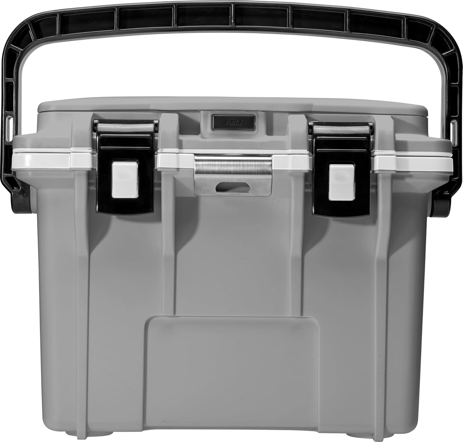 PELI 14QT Cool Box; Premium Cool Box for Travel, Work and Outdoor; Capacity of 13.25 litres; Waterproof, Dustproof and Shatterproof; Ice Remains All Day; Colour: Grey/White