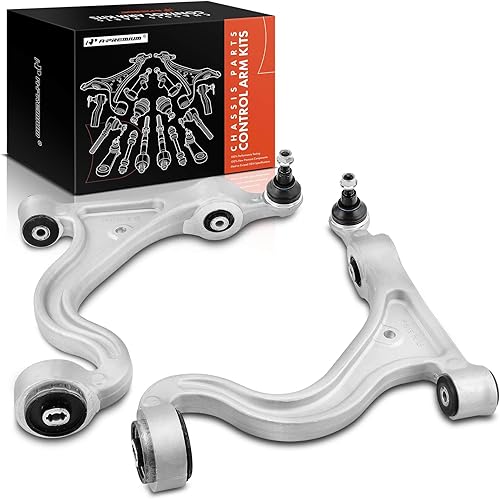 A-Premium 2 brazos de control delanteros inferiores, con rótula y buje, compatibles con Porsche Panamera 2010 2011 2012 2013