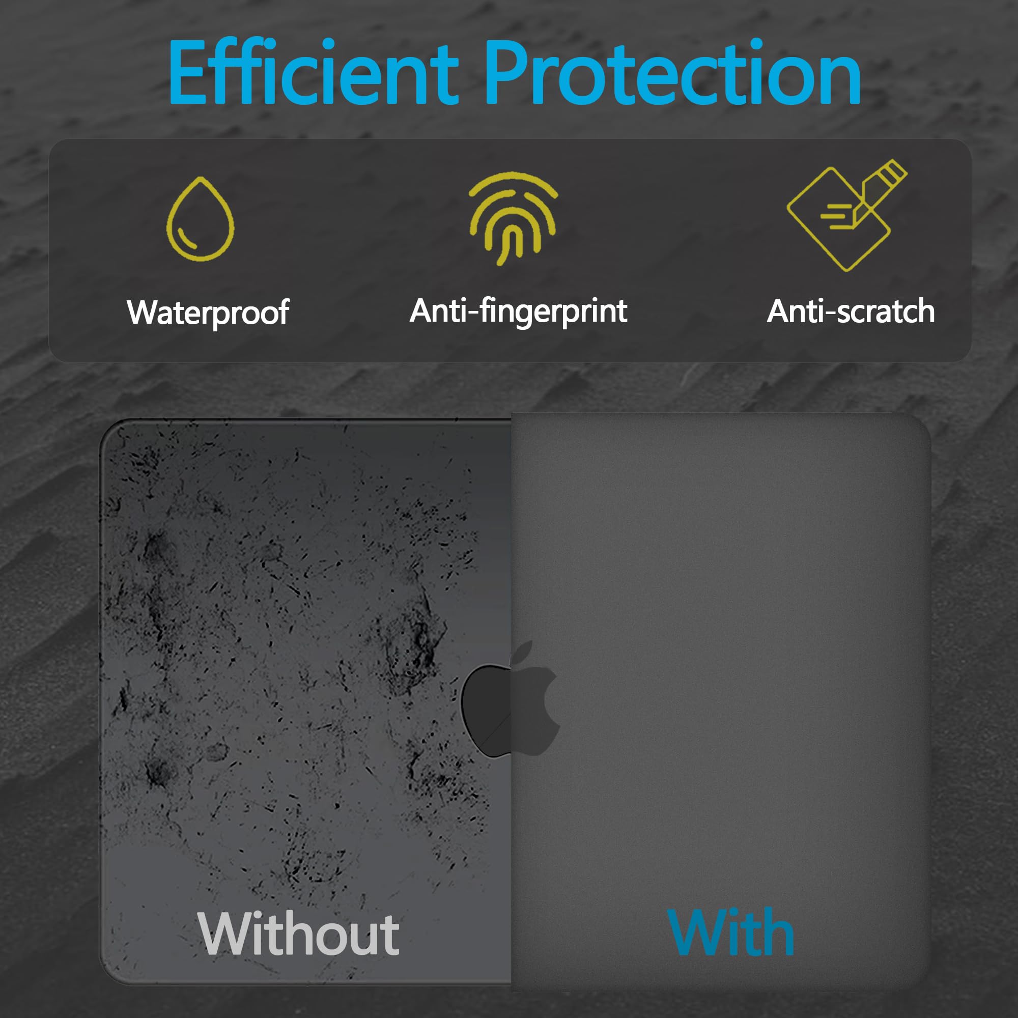 NPUOLS Custodia per 2024-2021 MacBook Pro 14 Pollici M4 M3 M2 M1 Pro Max A3112 A3401 A3185 A2918 A2992 A2779 A2442,Come il Colore Originale,Sottile Cover Rigide e EU Tastiera Cover,Space Black Opaco