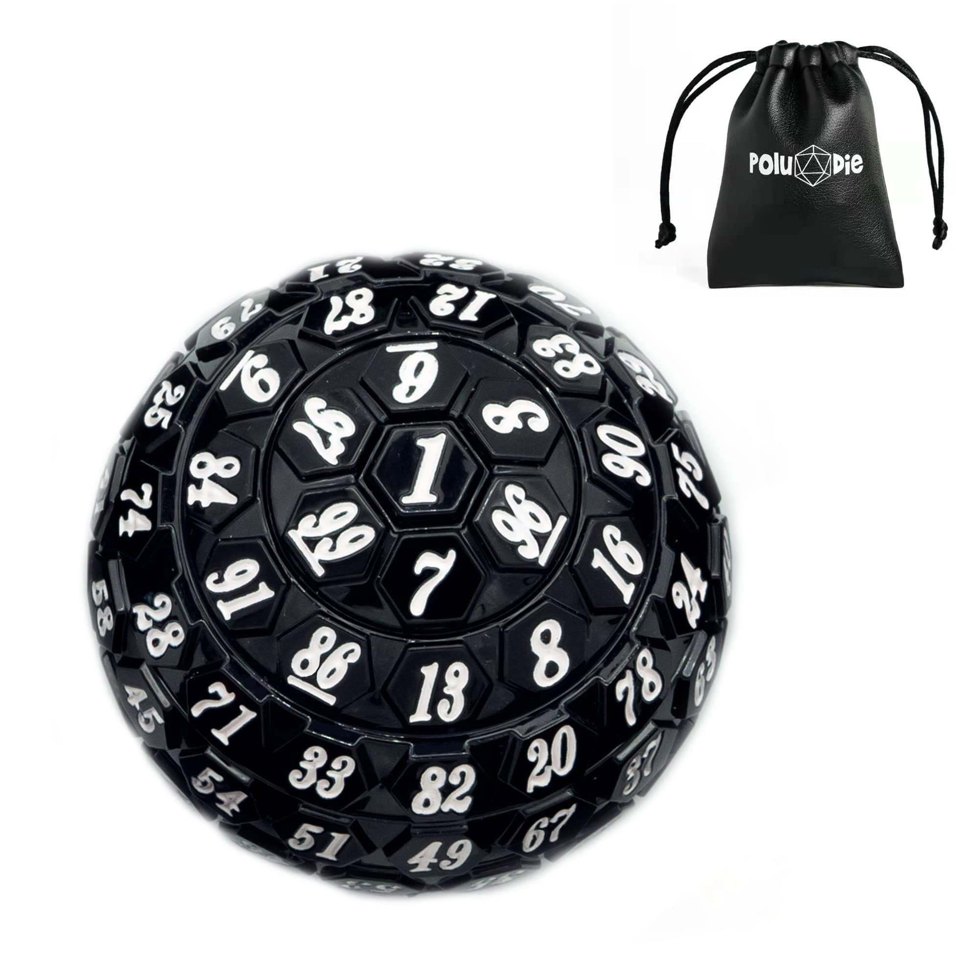 Sumind 100-Sided Polyhedral Dice - D100 Role-Playing Game Dice, 45mm With Pouch