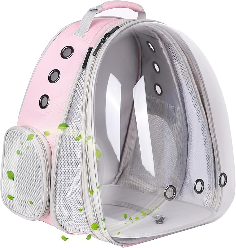 Mochila Caixa de Transporte para Gatos Grandes com Extensão Frontal e Janela Transparente, halinfer, 38,1 x 25,4 x 17,78 cm, 1,22 kg
