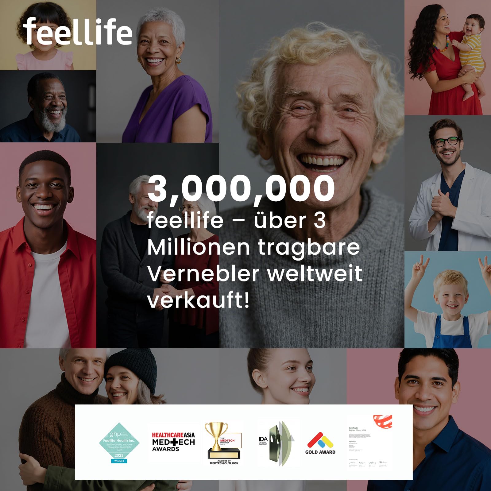 FEELLIFE Inhalationsgerät Kinder, Inhalationsgerät Inhaliergeräte für Erwachsene Inhalator Vernebler Inhaliergerät Nebulizer Inhalator Baby Air Kids Inhaliergerät Mini Aerosol Inhalator Leiser