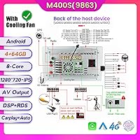 Vista 3 de 9" Android 10 Car Radio 1 Din Car Stereo for N-issan X-Trail T32 Qashqai J11 2013-2020 with Sat Nav Radio Audio Video Bluetooth AM PM WiFi SWC DSP