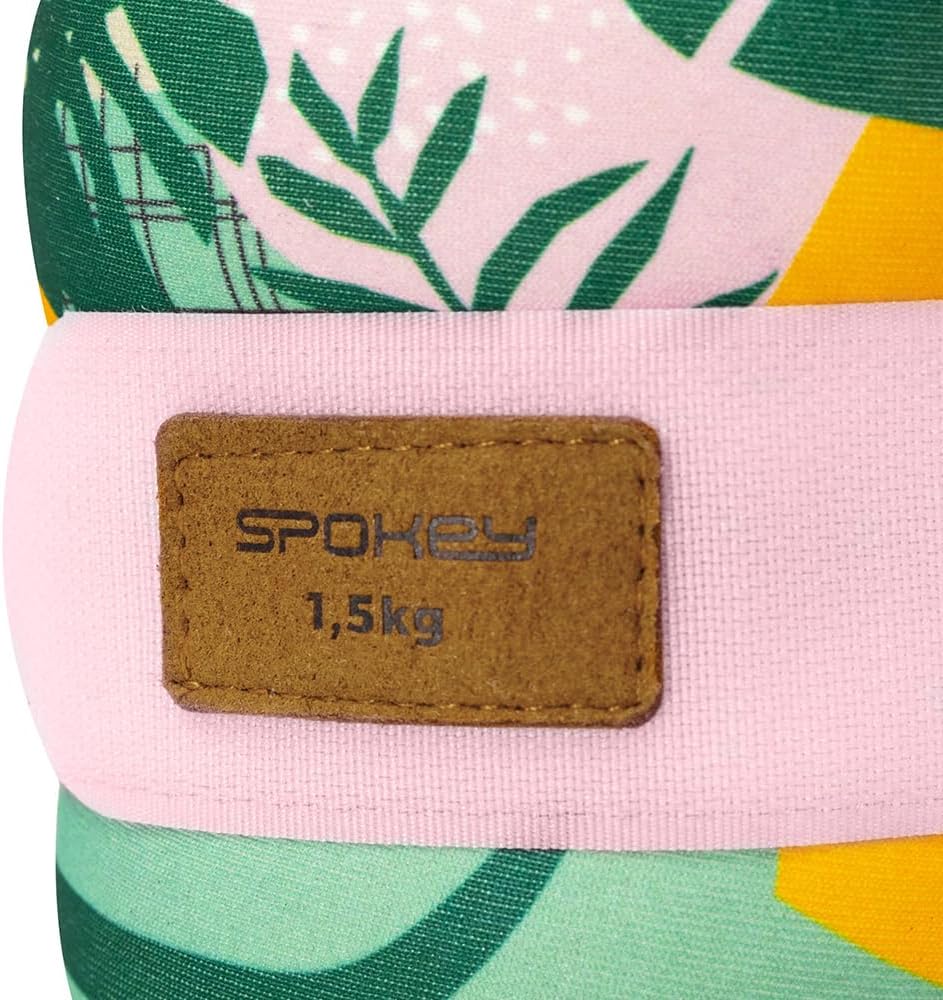 SPOKEY HOME JUNGLE 2 x 0.5 kg / 1 kg / 1.5 kg Wrist Weights Adjustable Ankle Weight for Arms or Legs, Purple/Blue with Jungle Print (1.5, kg)