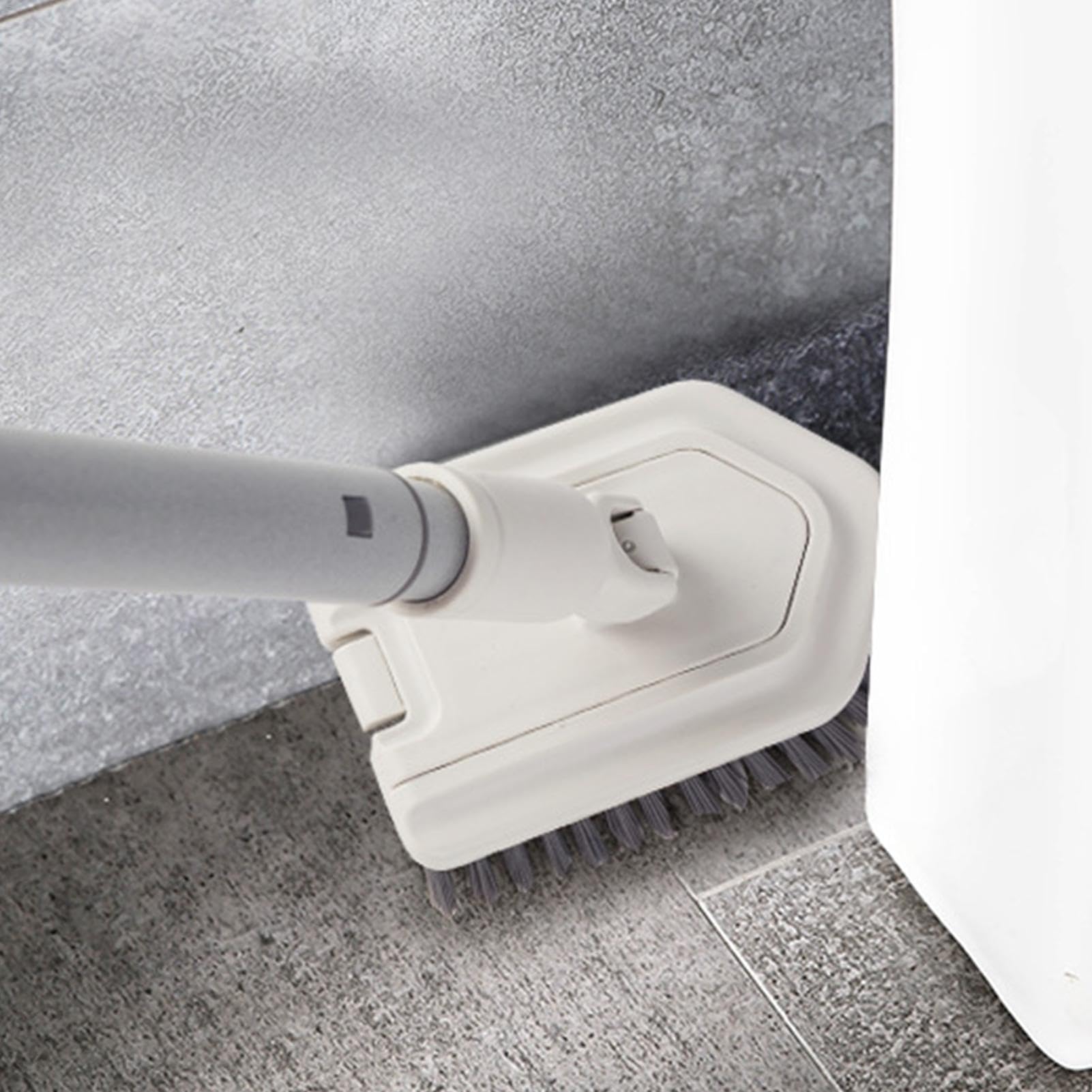 Cepillo doméstico de mango largo, cepillo de fregar el suelo, cepillo de suelo ajustable de mango largo, cepillo de cerdas rígidas – cepillo de limpieza resistente a los arañazos, purificador de suelo
