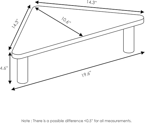 Miniatura 7 de Furinno Turn-N-Tube - Soporte para monitor esquinero, color espressonegro