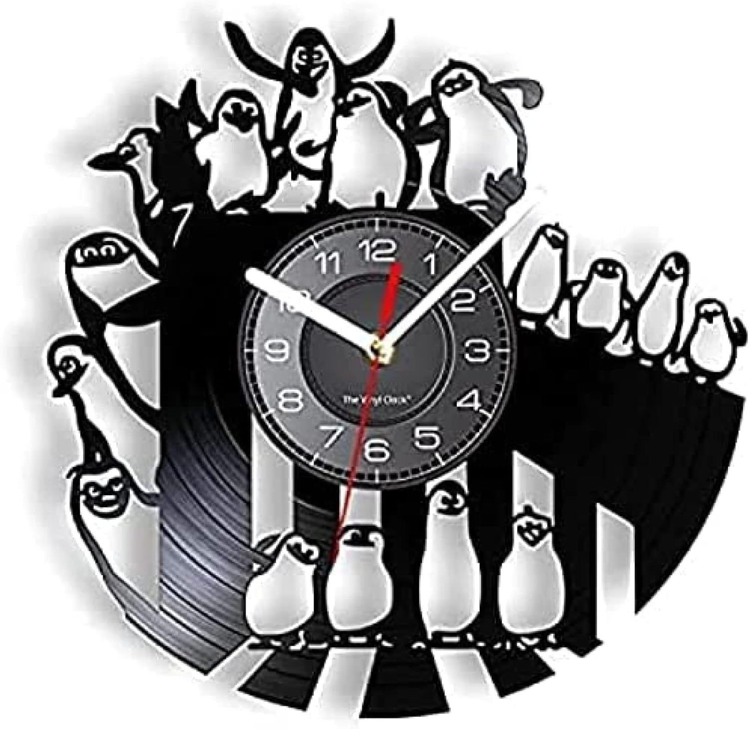 Kitchen Clocks Wall Penguins Silent Non Ticking Wall Clock