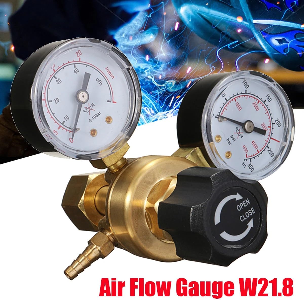 Manometr Regulator ciśnienia Reduktor Argon CO2 Spawanie Podwójny manometr Butla gazowa Spawanie MIG TIG Przepływomierz Manometr Zawór miernika