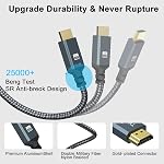 Twozoh HDMI Extension Cable 3M / 10FT, HDMI Male to Female HDMI Cable, Nylon Braided HDMI Extender, HDMI 2.0 Cable Adapter Support 4K@60Hz 3D HDR