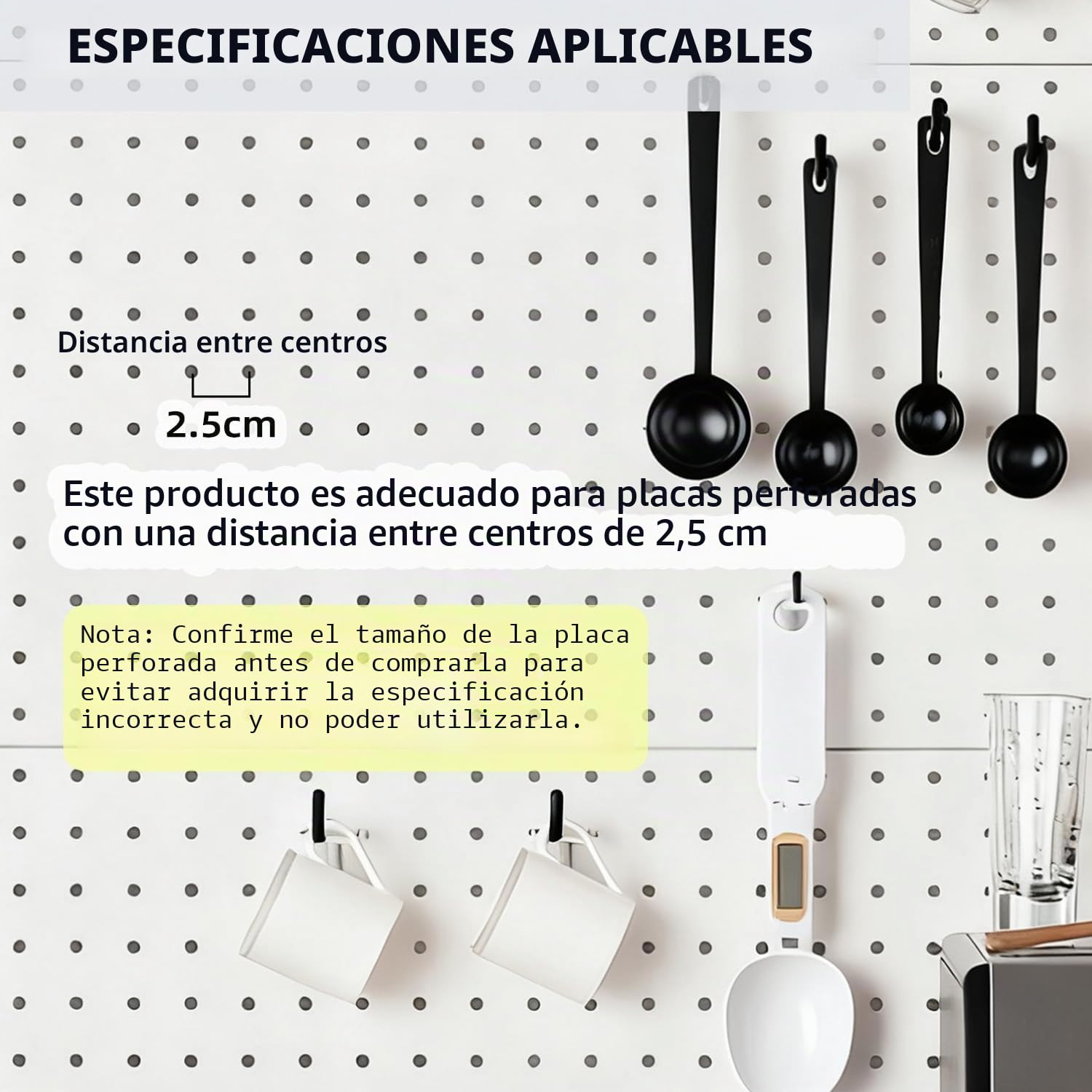 50 Ganchos para Tableros, Ganchos para Panel Perforado,Juego de Ganchos de Metal en 3 Tamaños (5, 10, 15 cm),Para Tablero de Herramientas, Cocina, Garaje y Organización