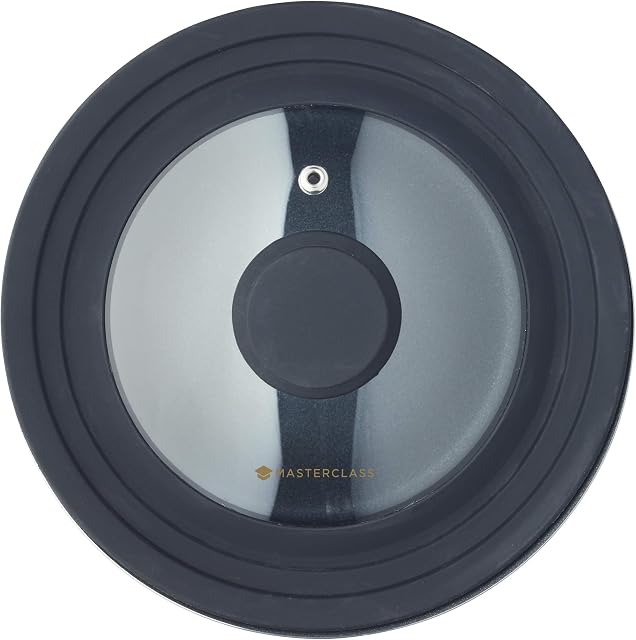 MasterClass 3in1 Lid, Saucepan Lid, Glass and Heat-Resistant Silicone, 16 cm/18 cm/20 cm