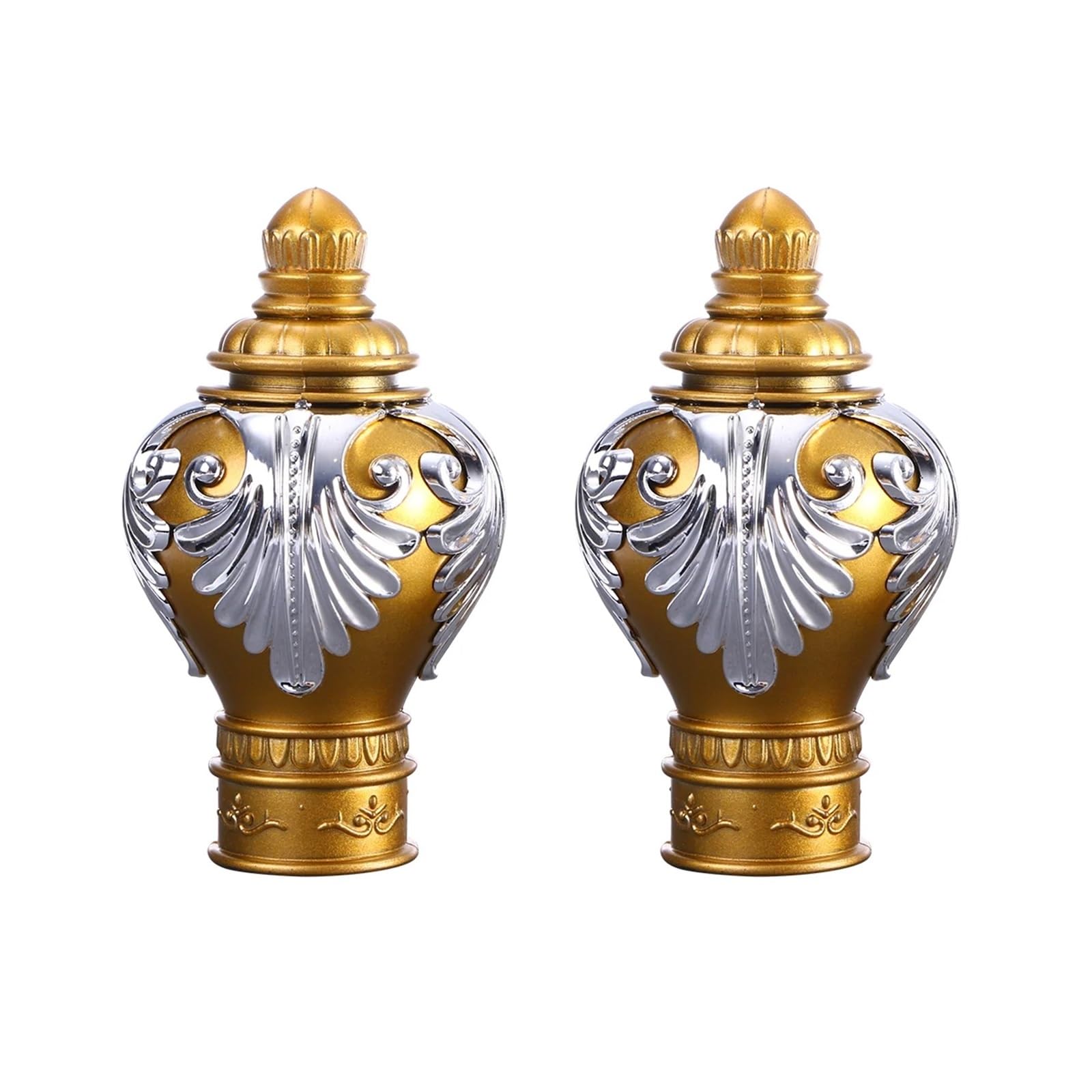 BDFJEDS Curtain Pole Finials 2pcs Rome Pole Curtain Rod End Decoration For Bedroom Living Room 28mm