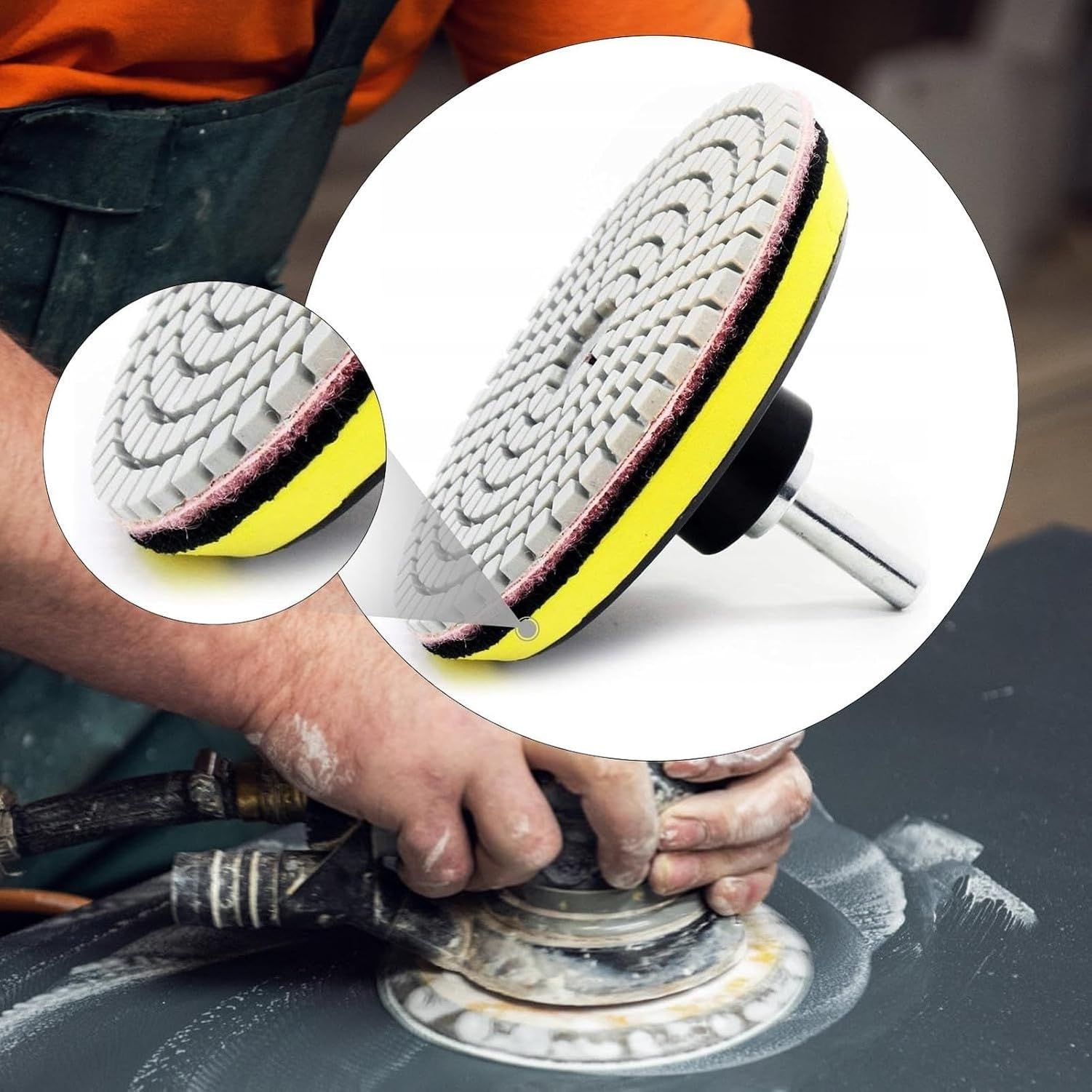 16x Diamentowe Pady Polerskie 50-10000 Grit Tarcza Polerska do Granitu Kamienia Tarcze Szlifierskie do Wiertarki