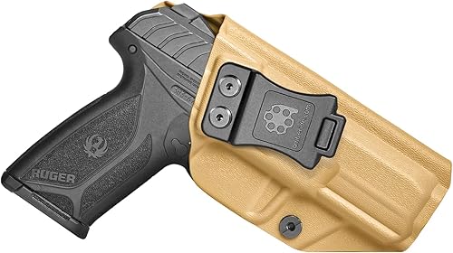 Miniatura 1 de Amberide IWB & OWB KYDEX Holster Fit Ruger Security 9 Pistola, Interior Cintura Oculta Transporte, Inclinación Ajustable & Retención 'Posi-Click',