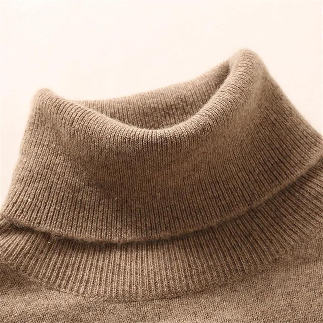 Jerseys De Punto De Cachemira para Mujer, Suéter Suave Y Cálido con Cuello Alto