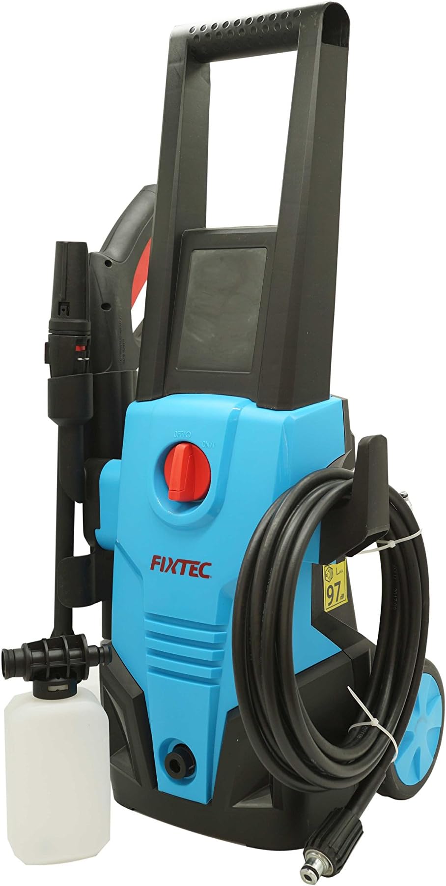 Fixtec Pressure Washer 165 bar 1600W High Power with High Pressure Nozzle, Turbo Nozzle and Accessories Kit