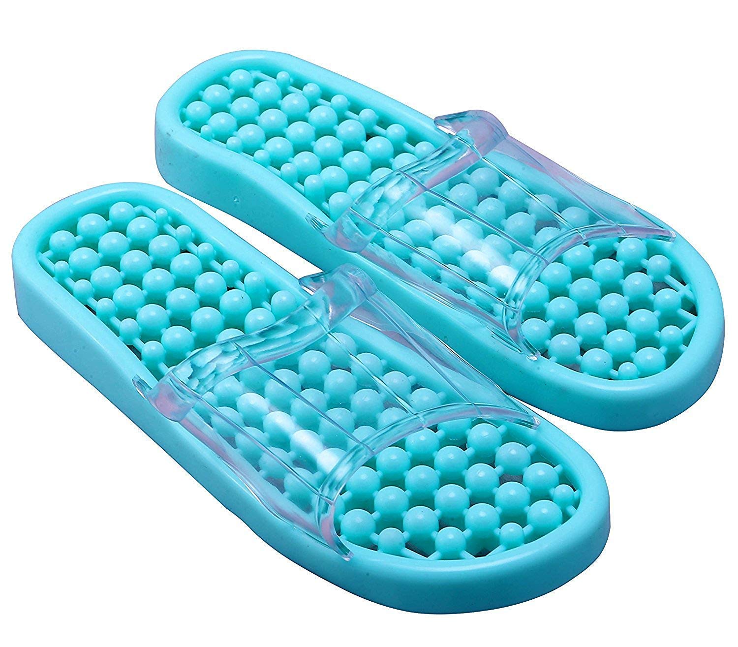 OrrdaPlastic Acupressure Slippers | Magnetic Therapy Accu Paduka Slippers for Full Body Blood Circulation Pain Relieves Natural Leg Foot Massager Chappal (Medium)