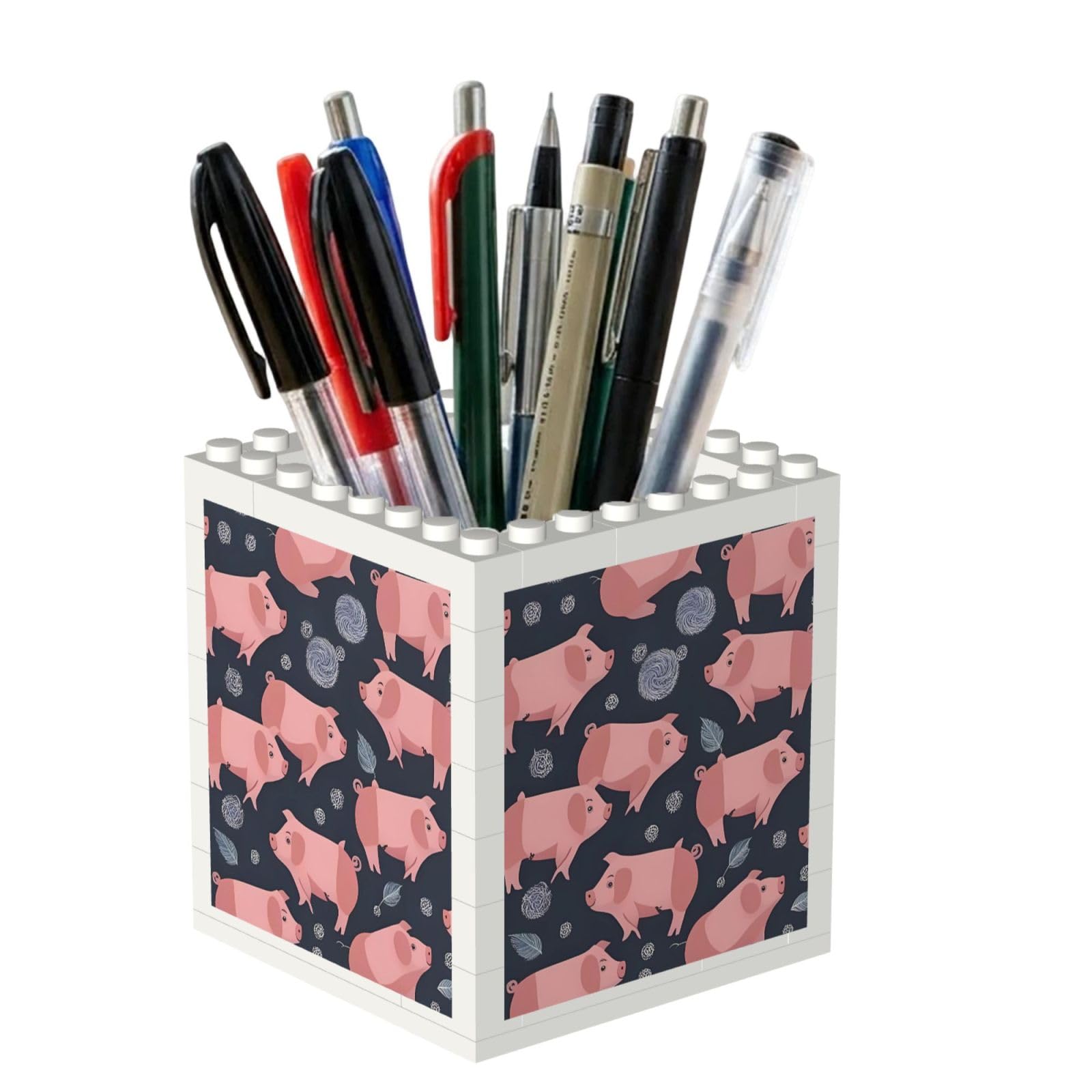 Poadnly Cute Pigs, Pen Pot Pencil Holder for Office Home School, Compact Desk Organiser for Office Stationery