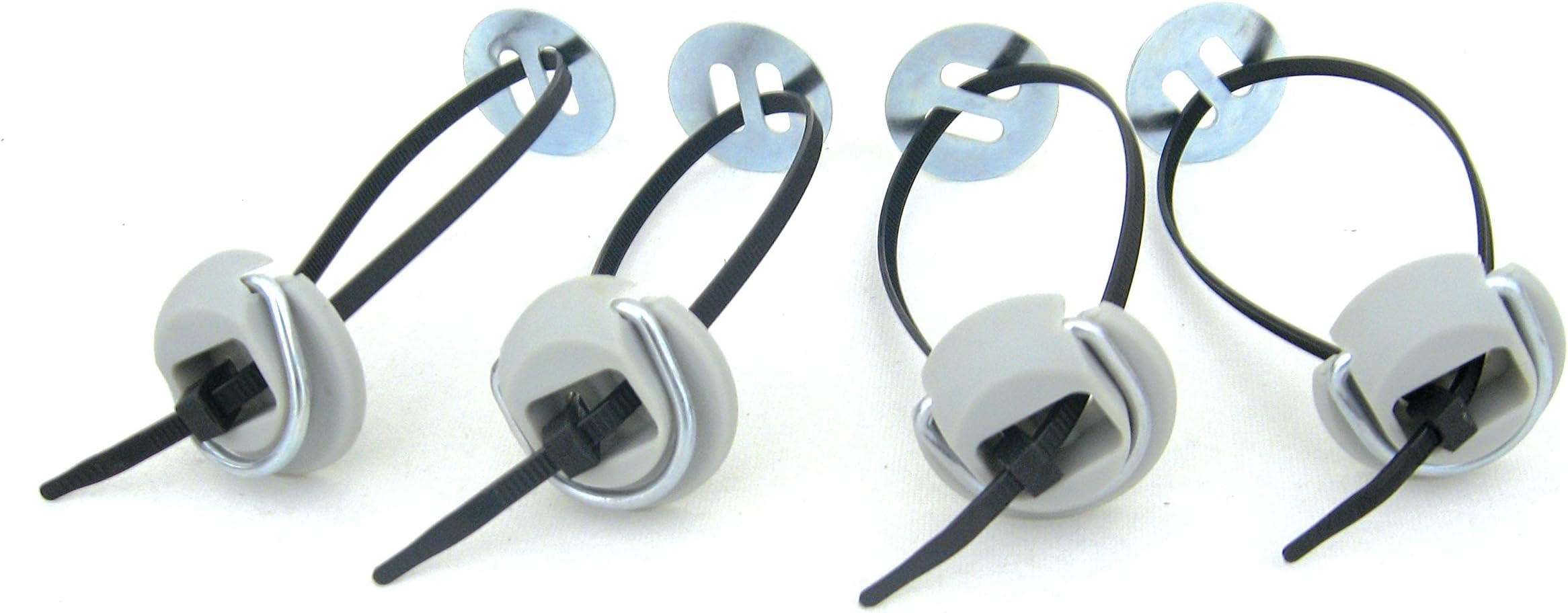 Progrip Deck Down 950 Outdoor Furniture Tie Down and Anchors Kit with D-Ring and Zip Tie, Gray (Pack of 8)