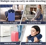 HOMEE Travel Pillow Stuffable with Clothes, Soft Plush Stuffable Neck Pillow for Travel, Adjustable U-Shapes Airplane Plane Travel Pillow Storage Bag, Only Travel Pillowcase, No Filler
