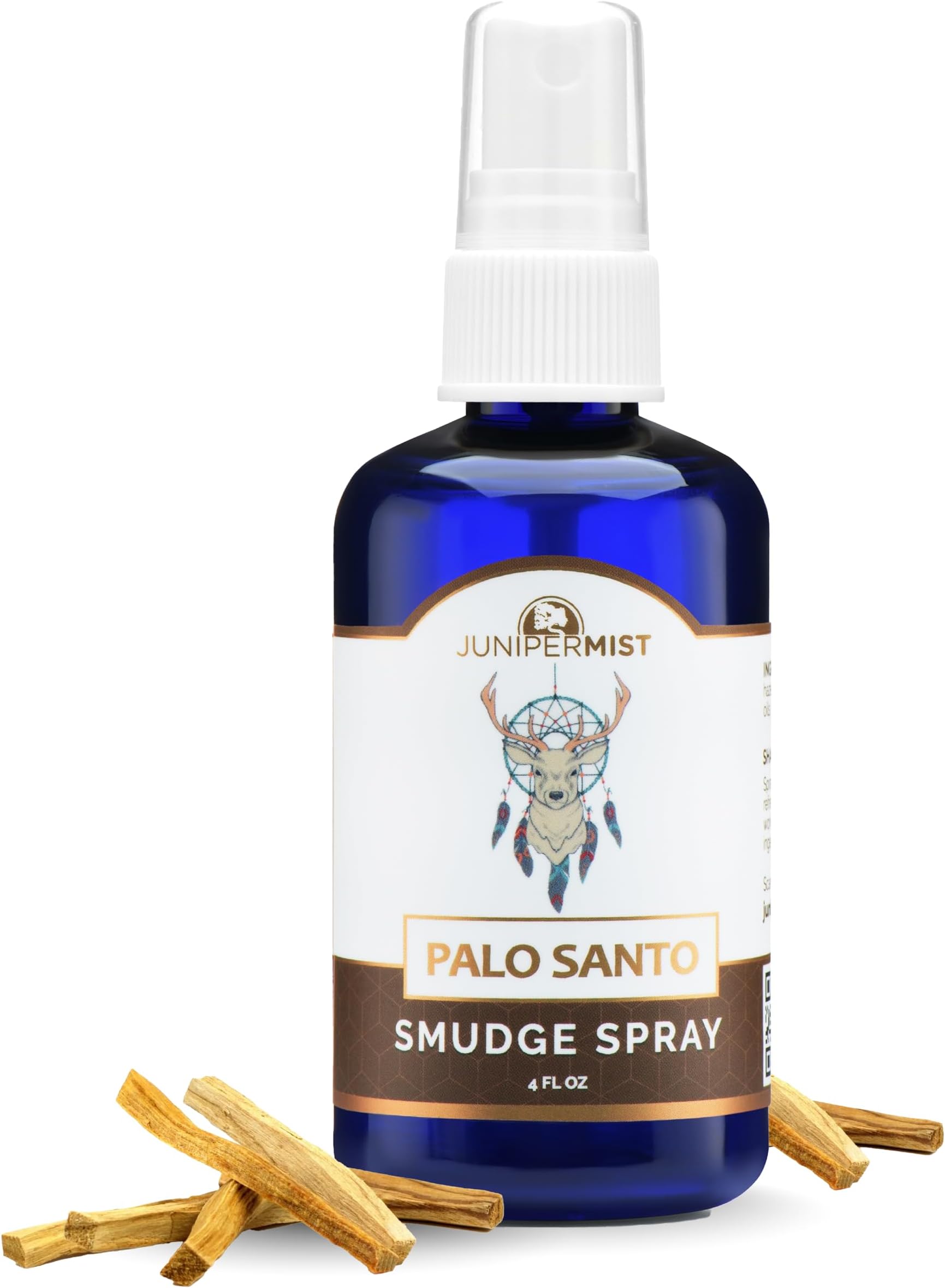 Palo Santo Sacred Spray By Juniper Mist (120ml) - For Cleansing & Clearing Energy - Essential Oil Aromatherapy Alternative To Burning Sticks, Incense, Wood Or Candles