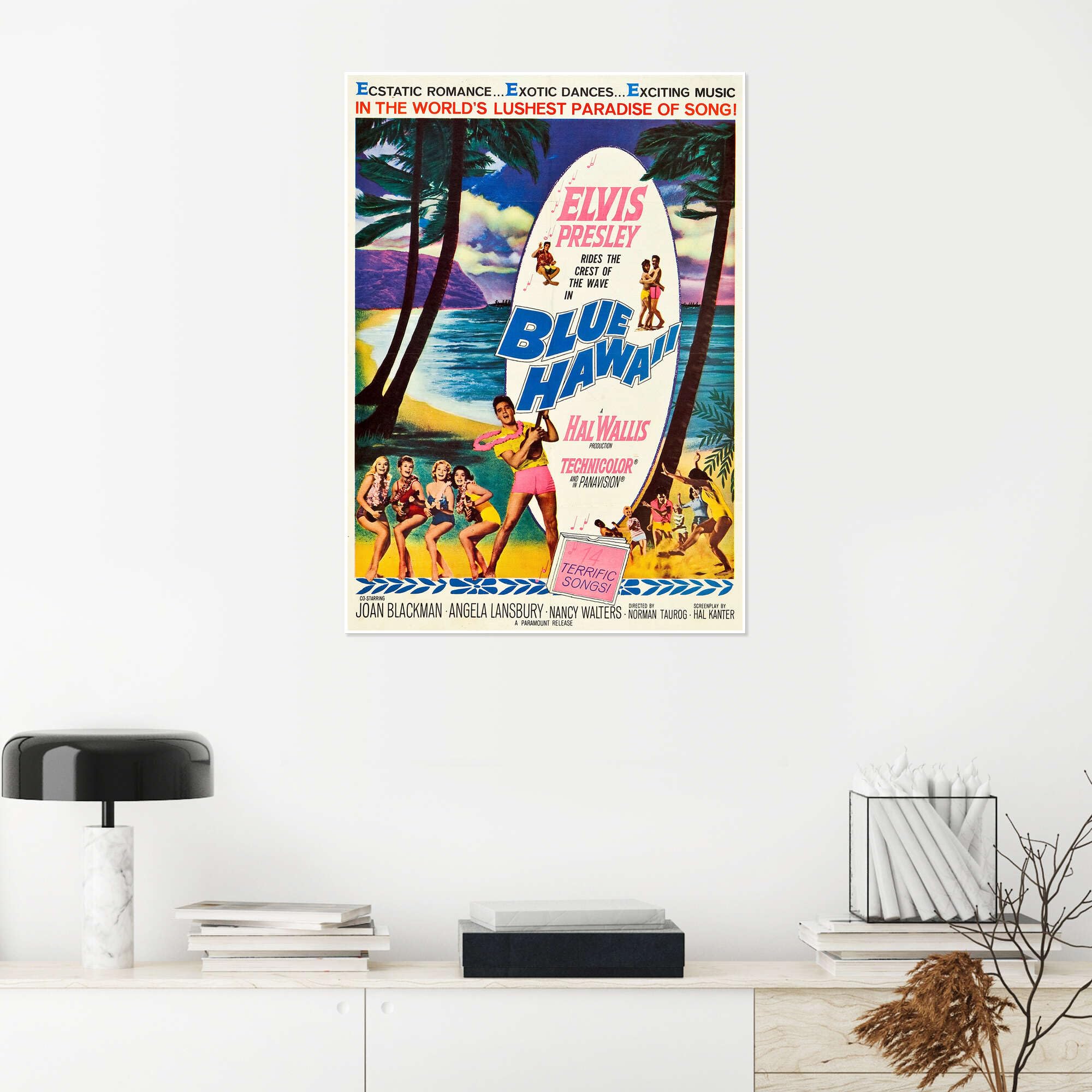 Posterlounge Blue Hawaii Poster | 90 x 120 cm Quadri Decorazione per pareti