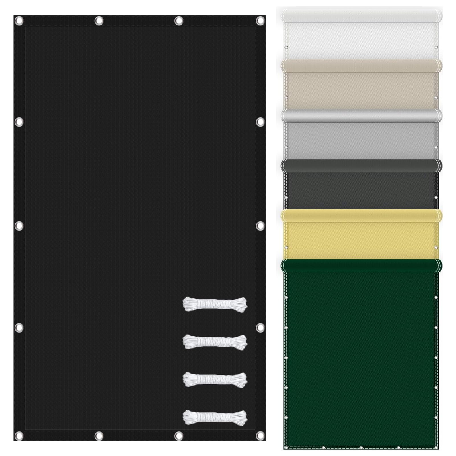Toile ombrage jardin et balcon noir pour un été au frais sur la terrasse