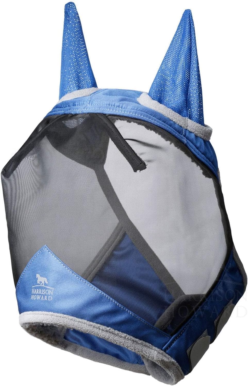 Harrison Howard CareMaster Pro - Maschera antimosche a mezza faccia in pile a maglia fine luminosa, resistente ai raggi UV, color acquamarina (L; Full Size)