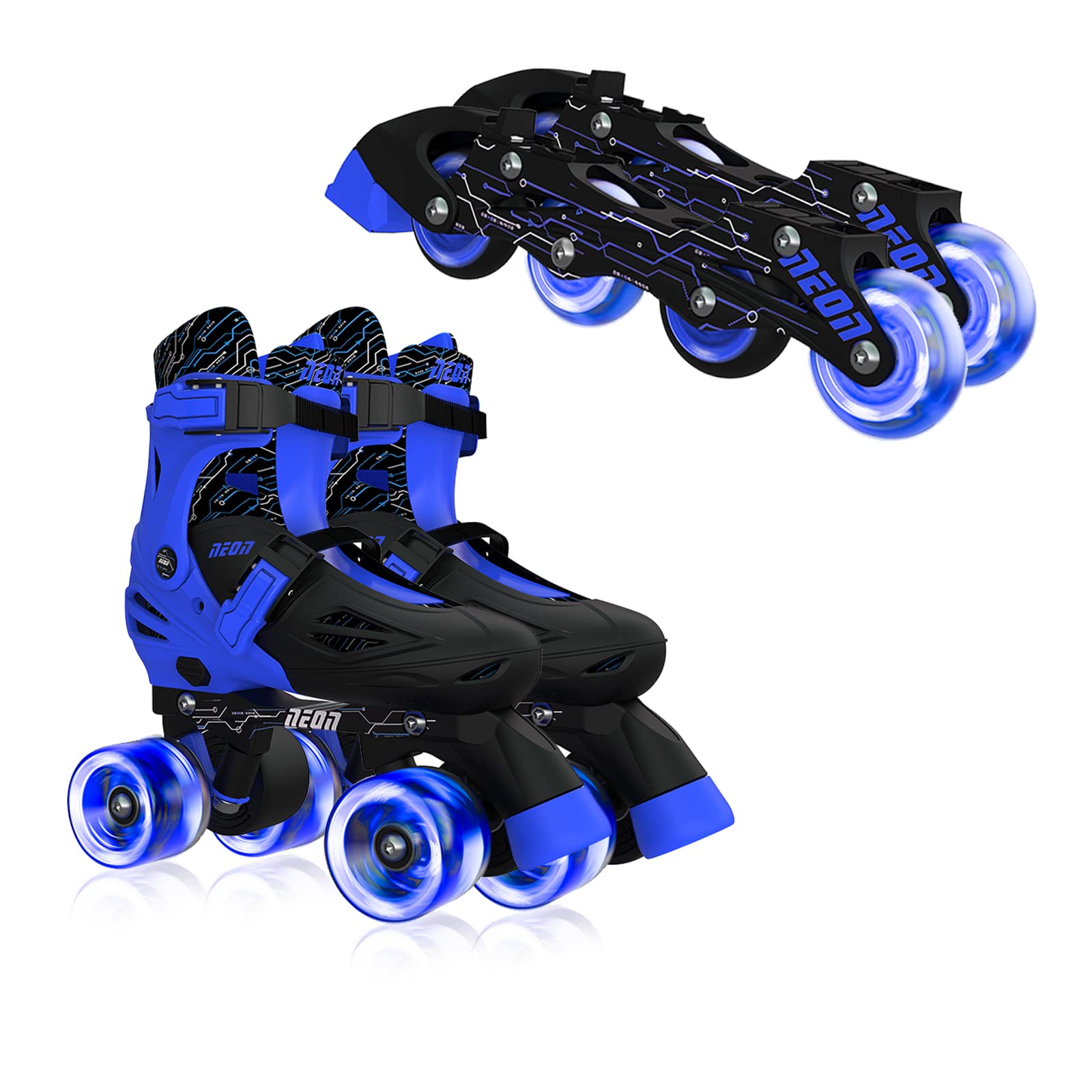 Buy Yvolution Quad and Inline Skates Neon Combo 2in1 Skates for Kids