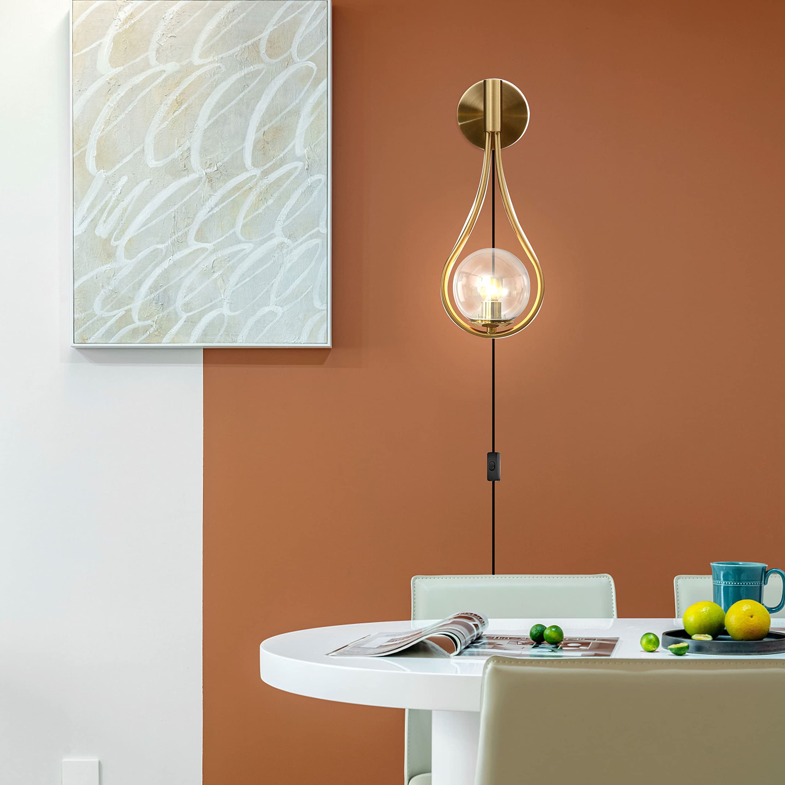 Gold Wall Sconce Plug In