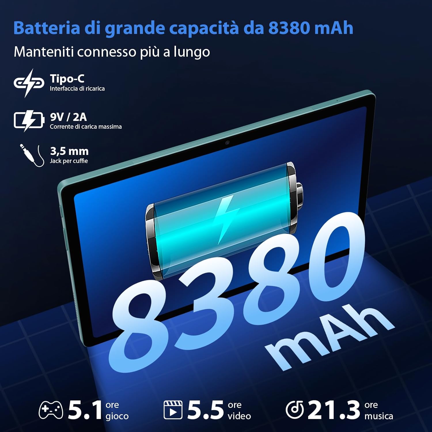 Blackview Tab 11 WiFi Android 12 Tablet 14GB+256GB Blu Blackview Tab 11 WiFi Android 12 Tablet 14GB+256GB Blu