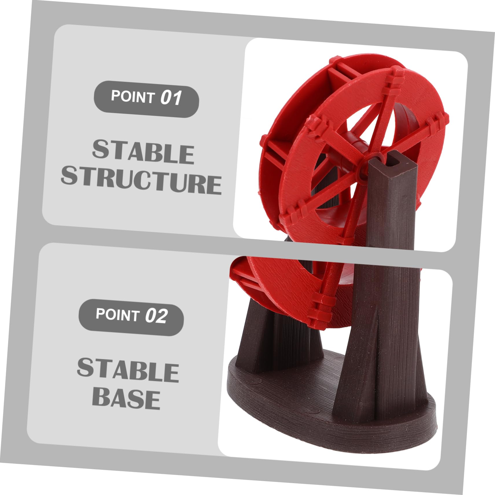 Cabilock Miniatur Wasserrad - 13,5cm Kunstharz Modell Für Brunnen Deko