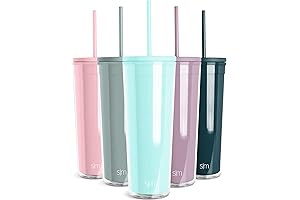 Simple Modern Double Wall Tumbler with Lid and Straw