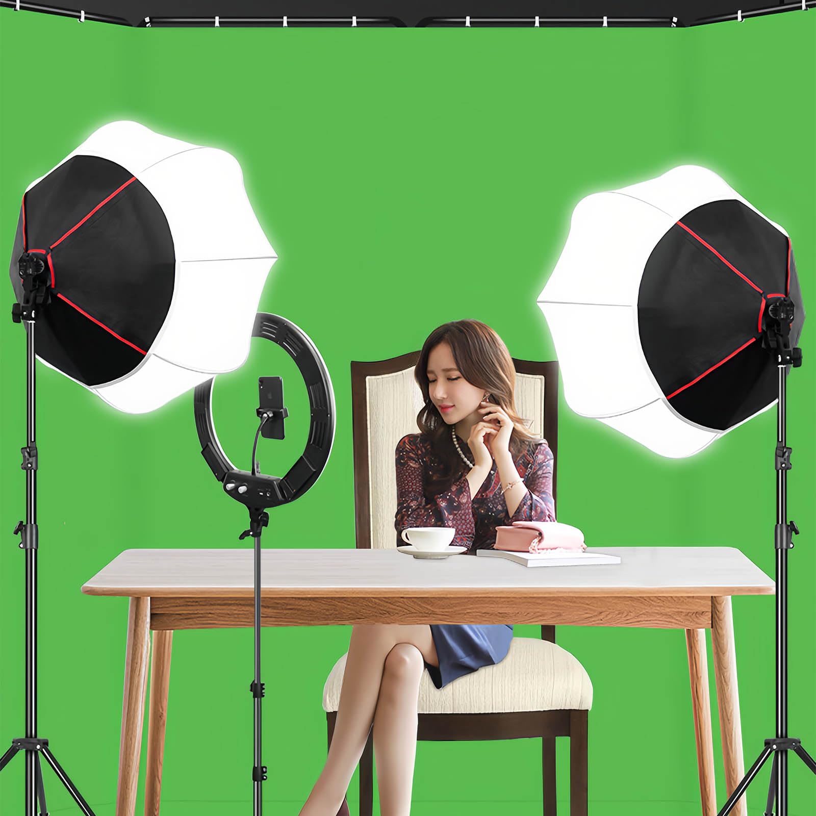 Grande schermo fotografico con sistema di supporto per la produzione professionale di foto e video